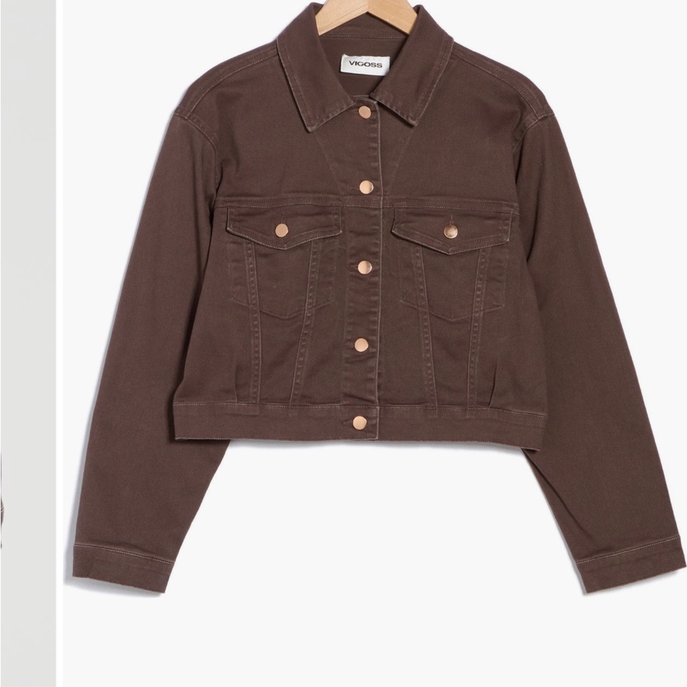 Vigoss Chocolate Brown Denim Jacket - Picture 5 of 5